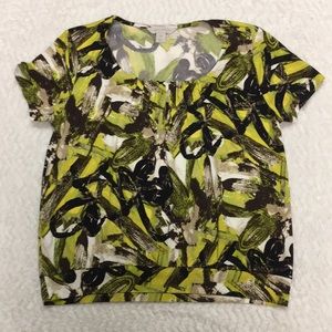 Short Sleeve Scoop Neck Top - Petite Medium